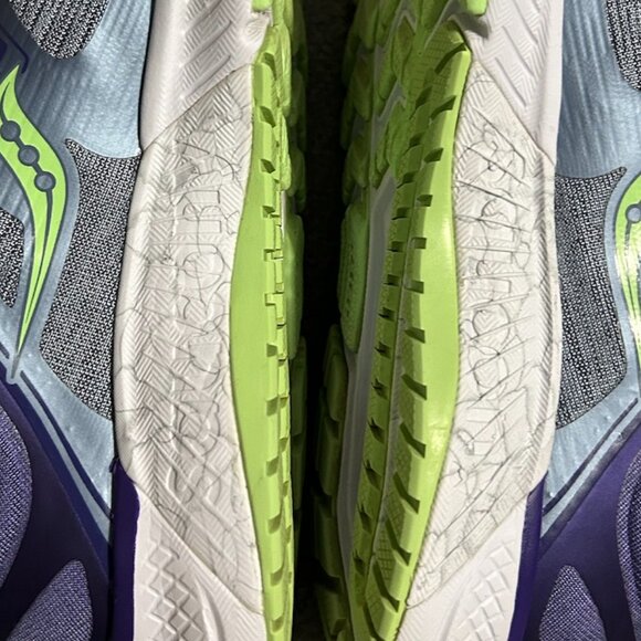 Saucony Guide ISO Purple/Neon Green Running Sneakers Women's Size 8.5 WIDE - Picture 10 of 15